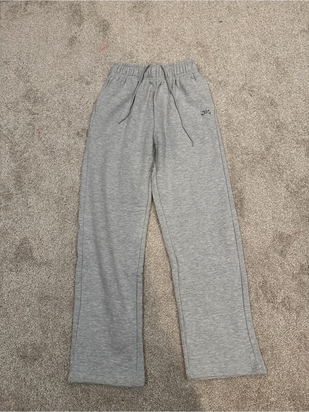 ALO Yoga Women Light Gray Drawstring Sweatpants